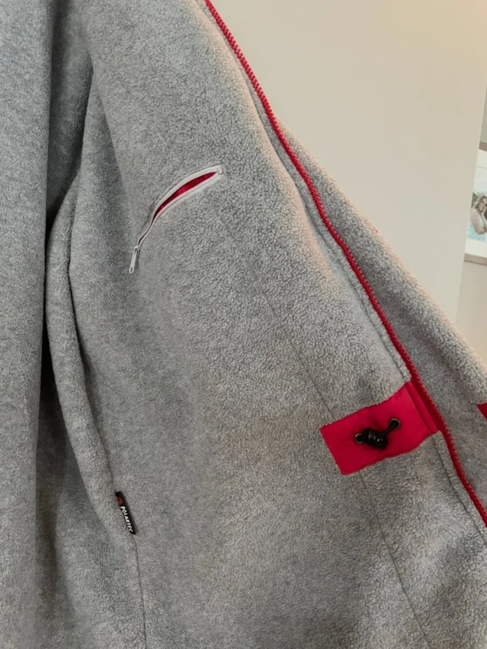 Lands' End Men's Long Hooded Game Day Tailgate  Sports Coat Parka Red L 42-44